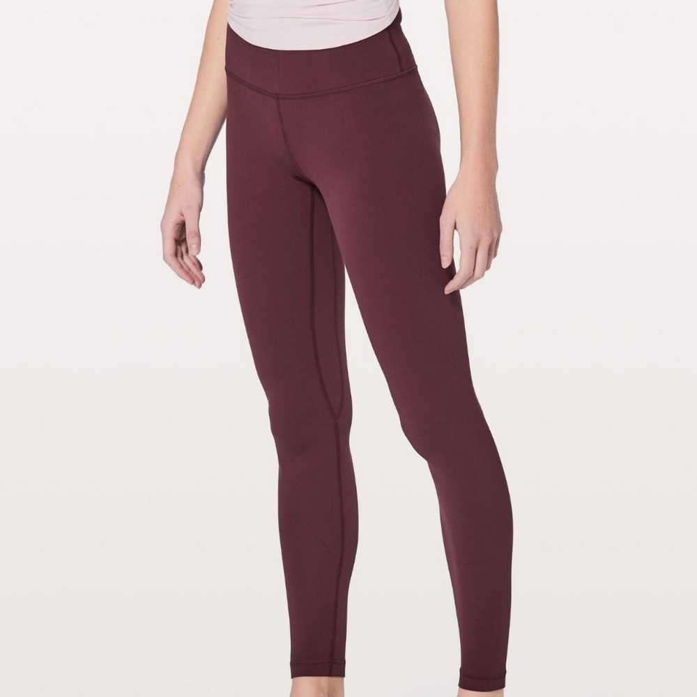 Maroon Lululemon Align High Rise Leggings Size 6